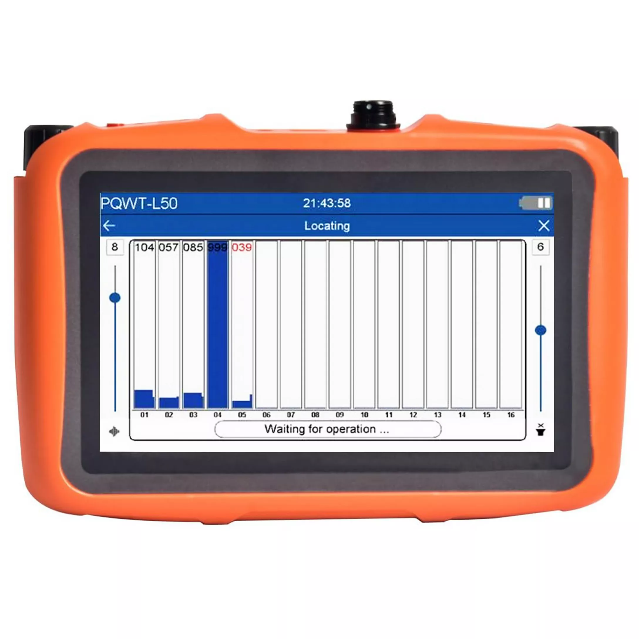 WYKRYWACZ DETEKTOR WYCIEKÓW WODY Z RUR PQWT L50 - wyświetlacz